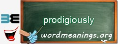WordMeaning blackboard for prodigiously